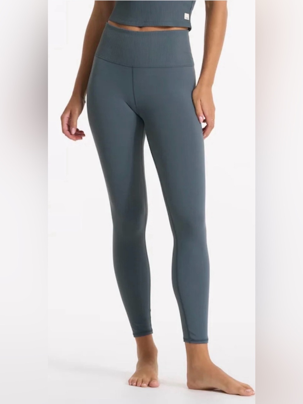 Vuori High-Rise Rib Studio Leggings Stone Size S